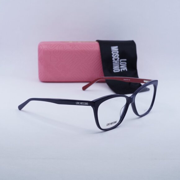 Moschino MOL506 0PJP00 Eyeglasses Blue 56mm Square Frame - Picture 9 of 9